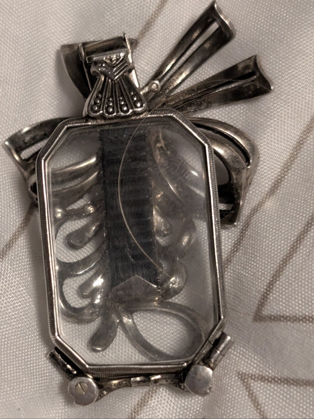 Vintage Silver Marcasite Folding Lorgnette Glasses Art Deco, Germany